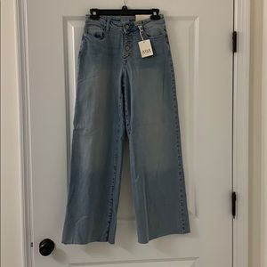 High rise wide leg jeans